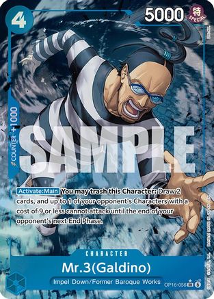 Mr.3(Galdino) (056) (Alternate Art) (OP16-056) - The Time of Battle Foil