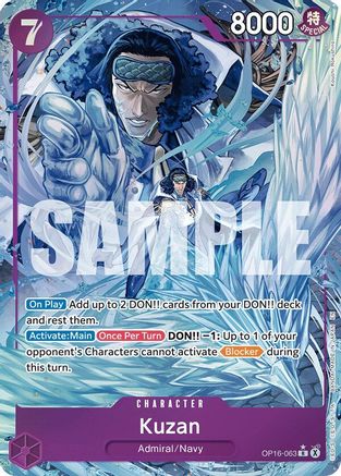 Kuzan (Alternate Art) (OP16-063) - The Time of Battle Foil