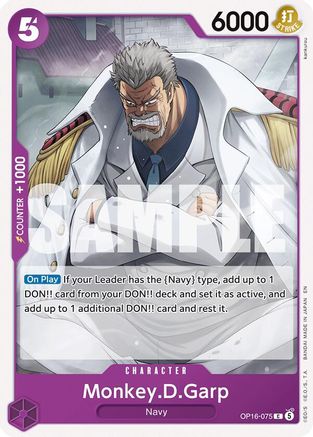 Monkey.D.Garp (OP16-075) - The Time of Battle