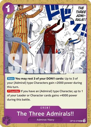 The Three Admirals!! (OP16-076) - The Time of Battle