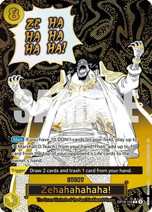 Zehahahahaha! (Alternate Art) (OP16-116) - The Time of Battle Foil