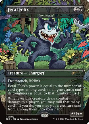 Feral Felix  - Barrowgoyf (SLD-2702) - Secret Lair Drop Series