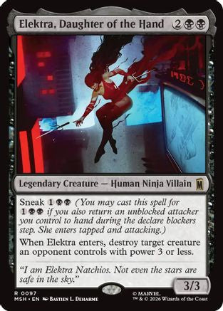 Elektra, Daughter of the Hand (MSH-097) - Marvel Super Heroes Foil
