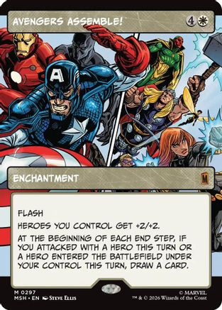 Avengers Assemble! (Borderless) (0297) (MSH-297) - Marvel Super Heroes Foil