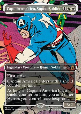 Captain America, Super-Soldier (Borderless) (0316) (MSH-316) - Marvel Super Heroes Foil