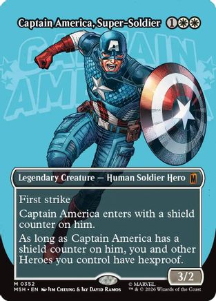 Captain America, Super-Soldier (Borderless) (0352) (MSH-352) - Marvel Super Heroes