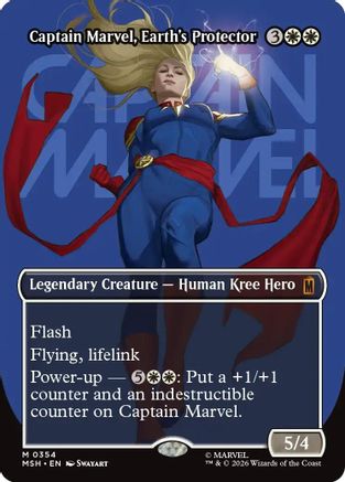 Captain Marvel, Earth's Protector (Borderless) (0354) (MSH-354) - Marvel Super Heroes