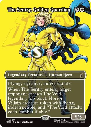 The Sentry, Golden Guardian (Borderless) (MSH-358) - Marvel Super Heroes Foil
