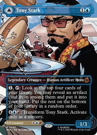 Tony Stark (Borderless) (0350) (MSH-350) - Marvel Super Heroes Foil
