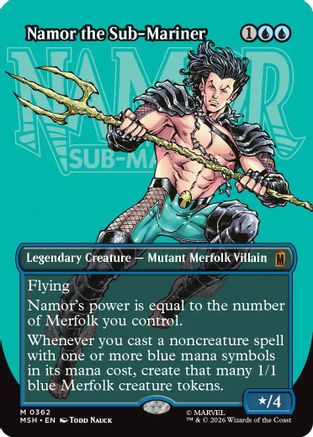 Namor the Sub-Mariner (Borderless) (0362) (MSH-362) - Marvel Super Heroes Foil