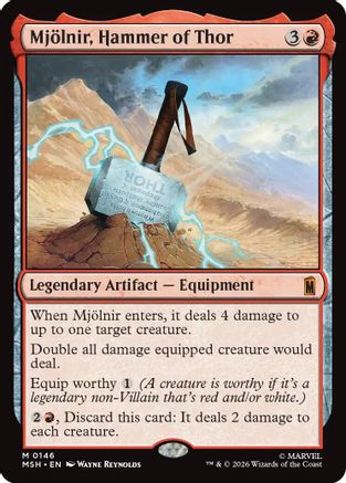 Mjolnir, Hammer of Thor (MSH-146) - Marvel Super Heroes Foil