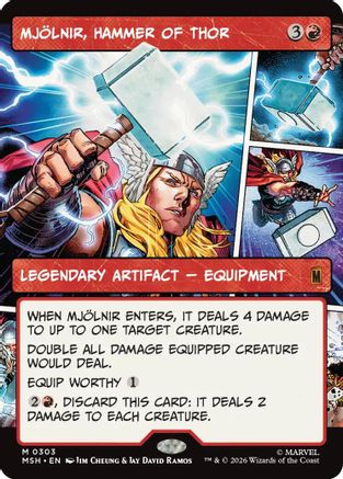 Mjolnir, Hammer of Thor (Borderless) (0303) (MSH-303) - Marvel Super Heroes