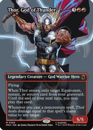 Thor, God of Thunder (Borderless) (0369) (MSH-369) - Marvel Super Heroes Foil