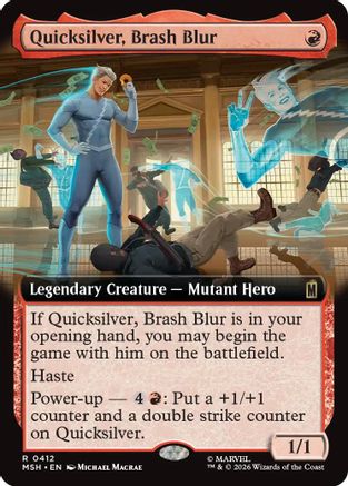 Quicksilver, Brash Blur (Extended Art) (MSH-412) - Marvel Super Heroes