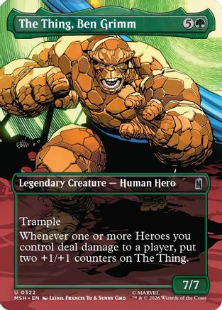 The Thing, Ben Grimm (Borderless) (MSH-322) - Marvel Super Heroes Foil
