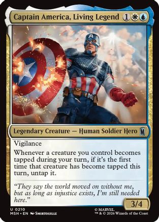 Captain America, Living Legend (MSH-210) - Marvel Super Heroes Foil