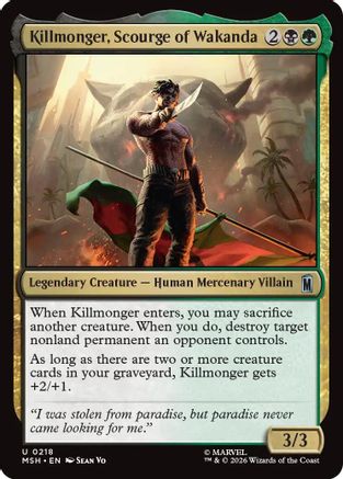 Killmonger, Scourge of Wakanda (MSH-218) - Marvel Super Heroes Foil