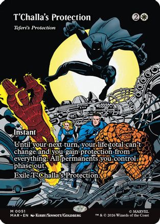 T'Challa's Protection - Teferi's Protection (Borderless) (MAR-051) - Marvel Universe Eternal-Legal