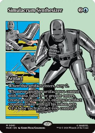 Simulacrum Synthesizer (Borderless) (MAR-061) - Marvel Universe Eternal-Legal Foil