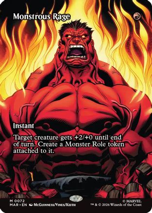 Monstrous Rage (Borderless) (MAR-072) - Marvel Universe Eternal-Legal