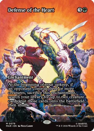 Defense of the Heart (Borderless) (MAR-076) - Marvel Universe Eternal-Legal Foil