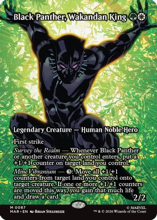 Black Panther, Wakandan King (Borderless) (MAR-087) - Marvel Universe Eternal-Legal Foil