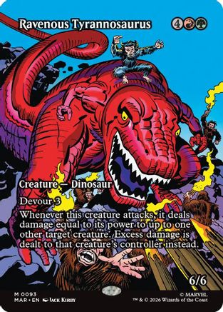 Ravenous Tyrannosaurus (Borderless) (MAR-093) - Marvel Universe Eternal-Legal Foil