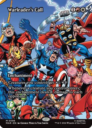 Warleader's Call (Borderless) (MAR-096) - Marvel Universe Eternal-Legal Foil