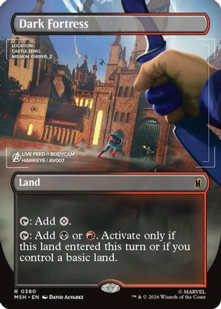 Dark Fortress (Borderless) (MSH-380) - Marvel Super Heroes Foil