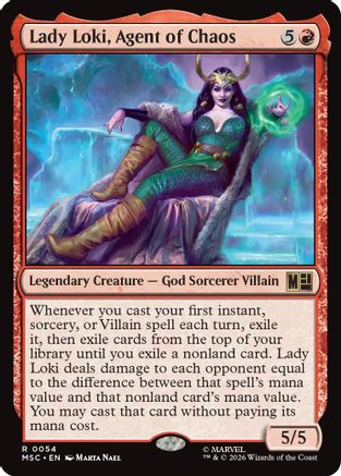 Lady Loki, Agent of Chaos (Surge Foil) (MSC-054) - Commander: Marvel Super Heroes Foil