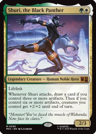 Shuri, the Black Panther (Surge Foil) (MSC-095) - Commander: Marvel Super Heroes Foil