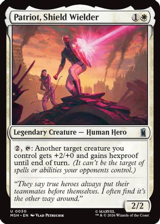 Patriot, Shield Wielder (MSH-030) - Marvel Super Heroes Foil