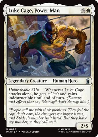 Luke Cage, Power Man (MSH-020) - Marvel Super Heroes Foil