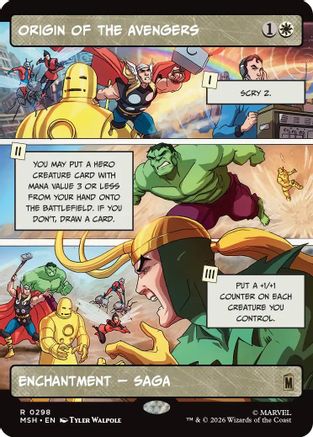 Origin of the Avengers (Borderless) (MSH-298) - Marvel Super Heroes Foil