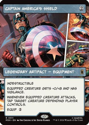 Captain America's Shield (Borderless) (0311) (MSH-311) - Marvel Super Heroes Foil