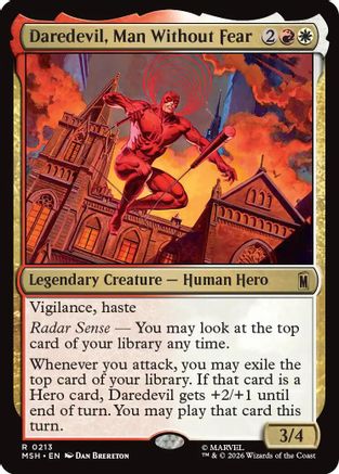 Daredevil, Man Without Fear (MSH-213) - Marvel Super Heroes Foil