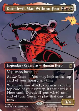 Daredevil, Man Without Fear (Borderless) (0324) (MSH-324) - Marvel Super Heroes Foil