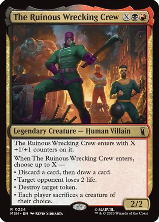 The Ruinous Wrecking Crew (MSH-224) - Marvel Super Heroes Foil