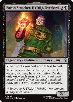 Baron Strucker, HYDRA Overlord (MSH-088) - Marvel Super Heroes