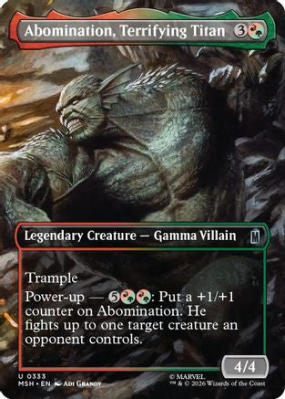 Abomination, Terrifying Titan (Borderless) (MSH-333) - Marvel Super Heroes Foil