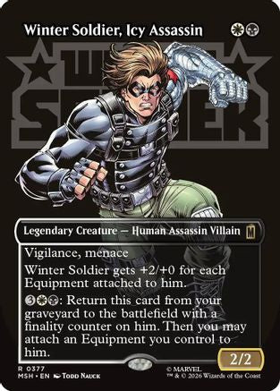 Winter Soldier, Icy Assassin (Borderless) (MSH-377) - Marvel Super Heroes