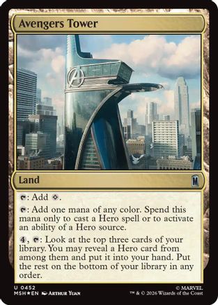 Avengers Tower (Surge Foil) (MSH-452) - Marvel Super Heroes Foil