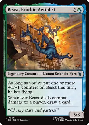 Beast, Erudite Aerialist (MSH-206) - Marvel Super Heroes
