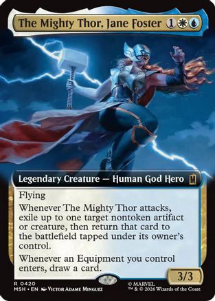 The Mighty Thor, Jane Foster (Extended Art) (MSH-420) - Marvel Super Heroes Foil