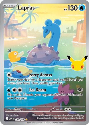 Lapras 131  - Holofoil ME 30th Celebration - Illustration Rare