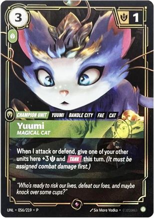 Yuumi - Magical Cat (056/219) - Riftbound Organized Play Promotional Cards Foil
