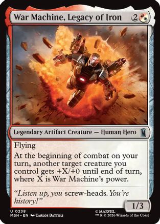 War Machine, Legacy of Iron (MSH-238) - Marvel Super Heroes Foil
