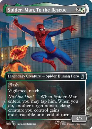 Spider-Man, To the Rescue (Borderless) (MSH-335) - Marvel Super Heroes