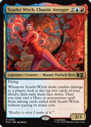 Scarlet Witch, Chaotic Avenger (Surge Foil) (MSC-093) - Commander: Marvel Super Heroes Foil