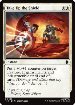 Take Up the Shield (MSH-039) - Marvel Super Heroes Foil